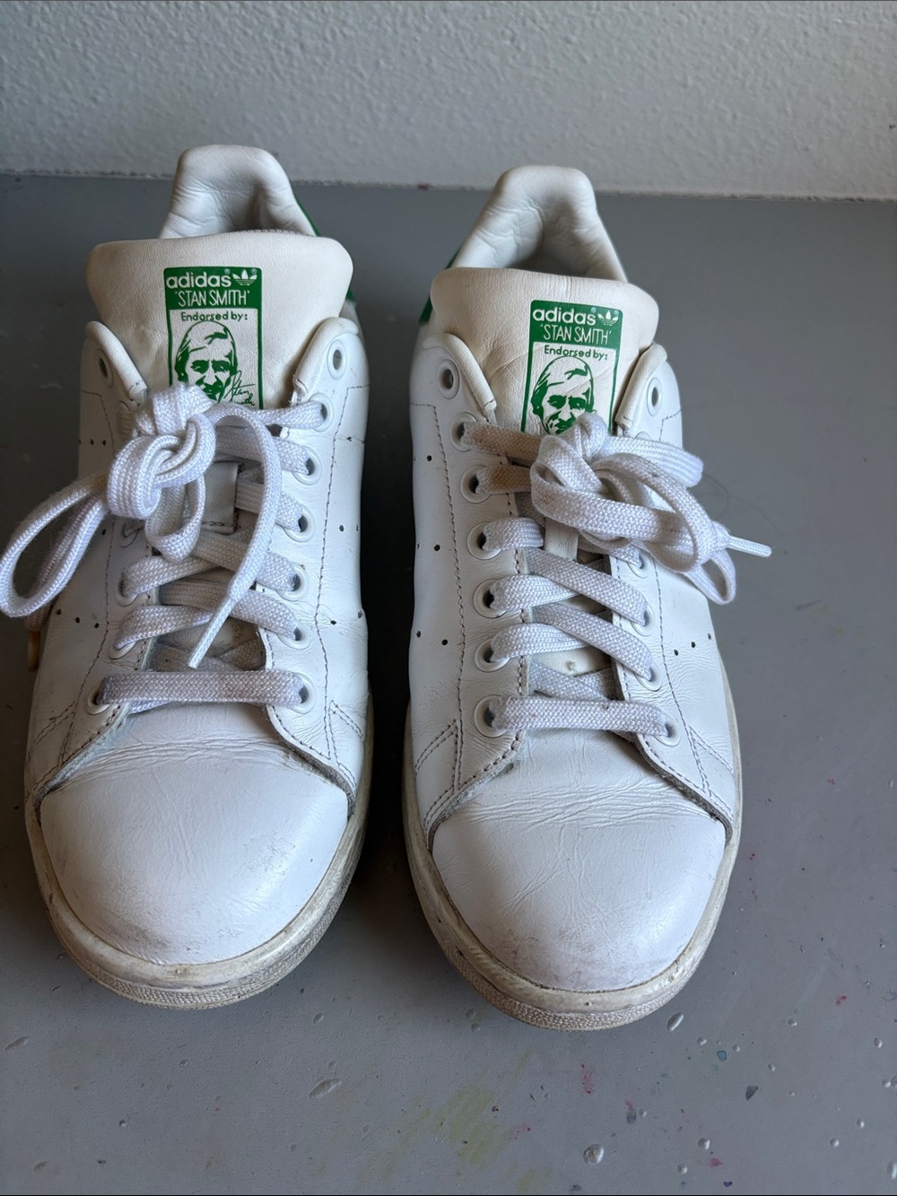 White and green adidas